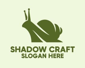 Green Silhouette Snail  logo