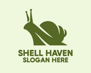 Green Silhouette Snail  logo