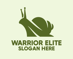 Green Silhouette Snail  logo
