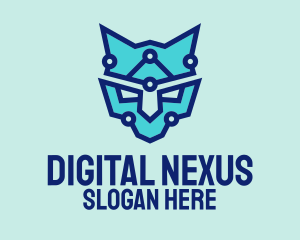 Digital Blue Panther logo design