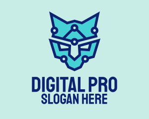 Digital Blue Panther logo design