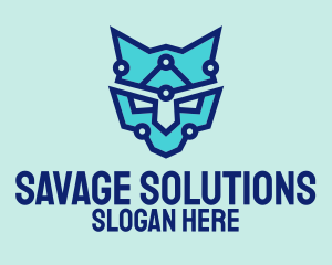 Digital Blue Panther logo design