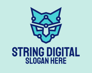 Digital Blue Panther logo design