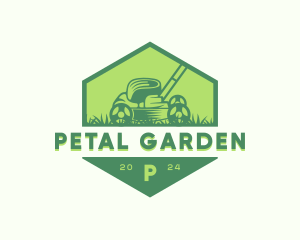 Landscaping Lawn Mower logo design