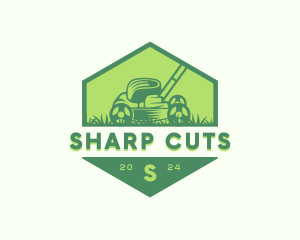 Landscaping Lawn Mower logo design