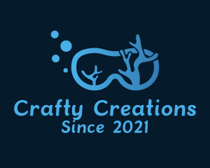 Coral Diving Goggles logo design