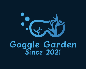 Coral Diving Goggles logo design