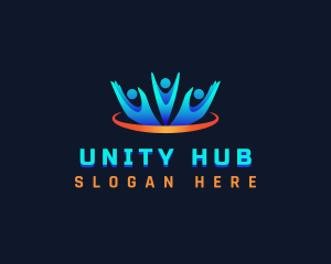 People Unity Hand logo design