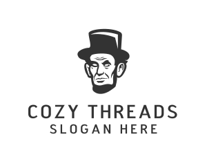 Monochromatic Lincoln Head logo design