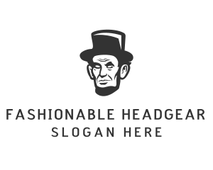 Monochromatic Lincoln Head logo design