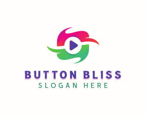 Digital Media Button logo design