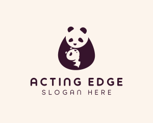 Wildlife Panda Baby logo design