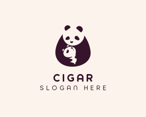 Wildlife Panda Baby logo design