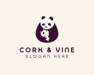 Wildlife Panda Baby logo design