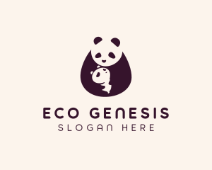 Wildlife Panda Baby logo design