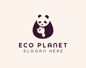 Wildlife Panda Baby logo design