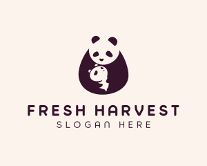 Wildlife Panda Baby logo design