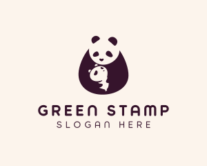 Wildlife Panda Baby logo design