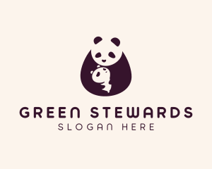 Wildlife Panda Baby logo design