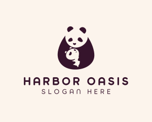 Wildlife Panda Baby logo design