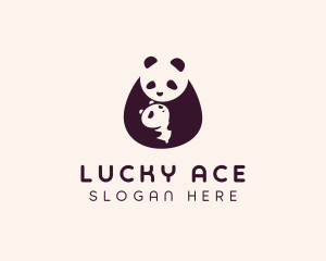 Wildlife Panda Baby logo design