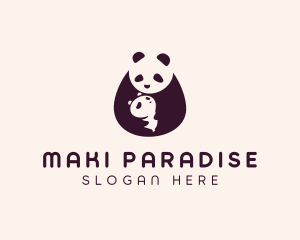 Wildlife Panda Baby logo design