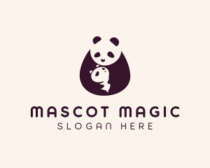 Wildlife Panda Baby logo design