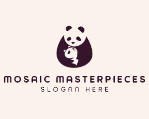 Wildlife Panda Baby logo design