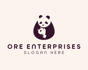 Wildlife Panda Baby logo design