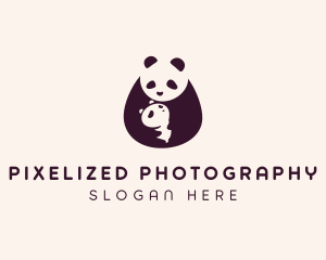 Wildlife Panda Baby logo design