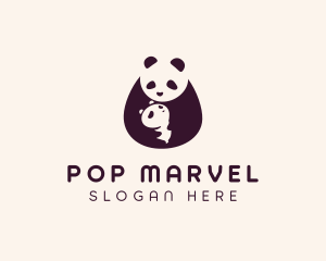 Wildlife Panda Baby logo design