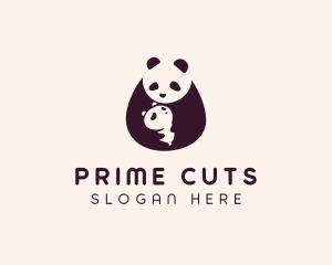 Wildlife Panda Baby logo design