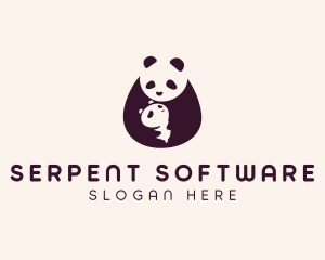 Wildlife Panda Baby logo design