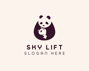 Wildlife Panda Baby logo design