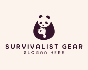 Wildlife Panda Baby logo design