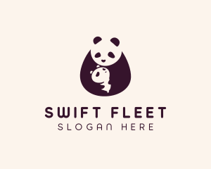 Wildlife Panda Baby logo design