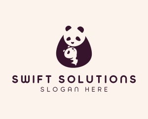 Wildlife Panda Baby logo design