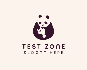 Wildlife Panda Baby logo design