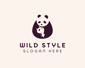 Wildlife Panda Baby logo design