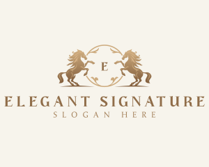  Luxury Horse Financial logo design