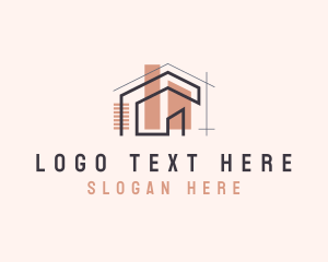 Scaffolding - Residential House Architecture logo design