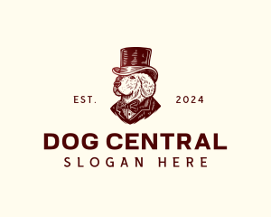 Dapper Dog Top Hat logo design