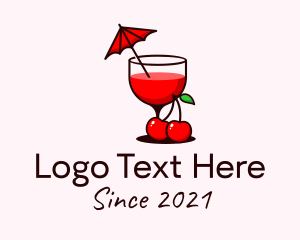 Cherry Cocktail Drink logo