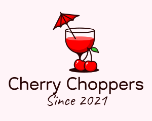 Cherry Cocktail Drink logo design