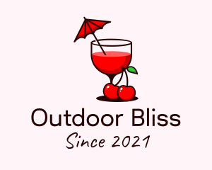 Cherry Cocktail Drink logo design