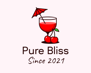 Cherry Cocktail Drink logo design