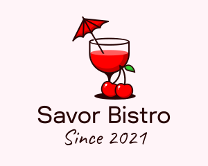 Cherry Cocktail Drink logo