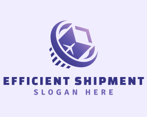 Gradient Airplane Freight logo design