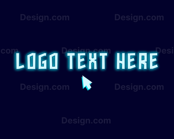 Glowing Neon Cursor Logo