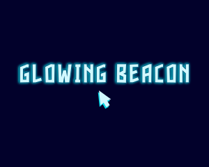 Glowing Neon Cursor  logo design